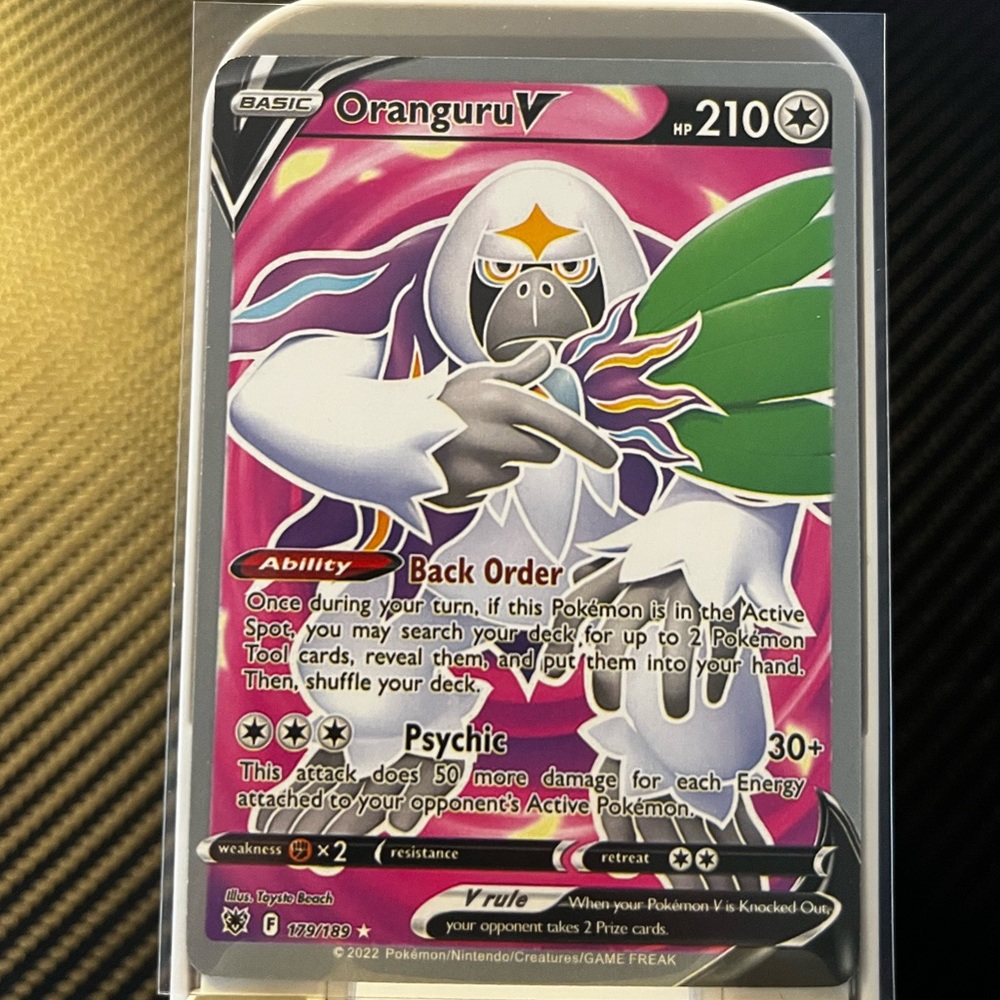 ORANGURU V #179/189 RARE 2022 ASTRAL RADIANCE FULL ART POKEMON TRADING CARD TCG